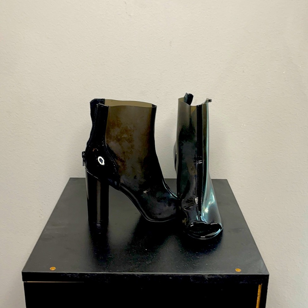 Black clear heels